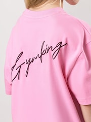 Gym King Pink Script Boyfriend T-Shirt - Image 4 of 4