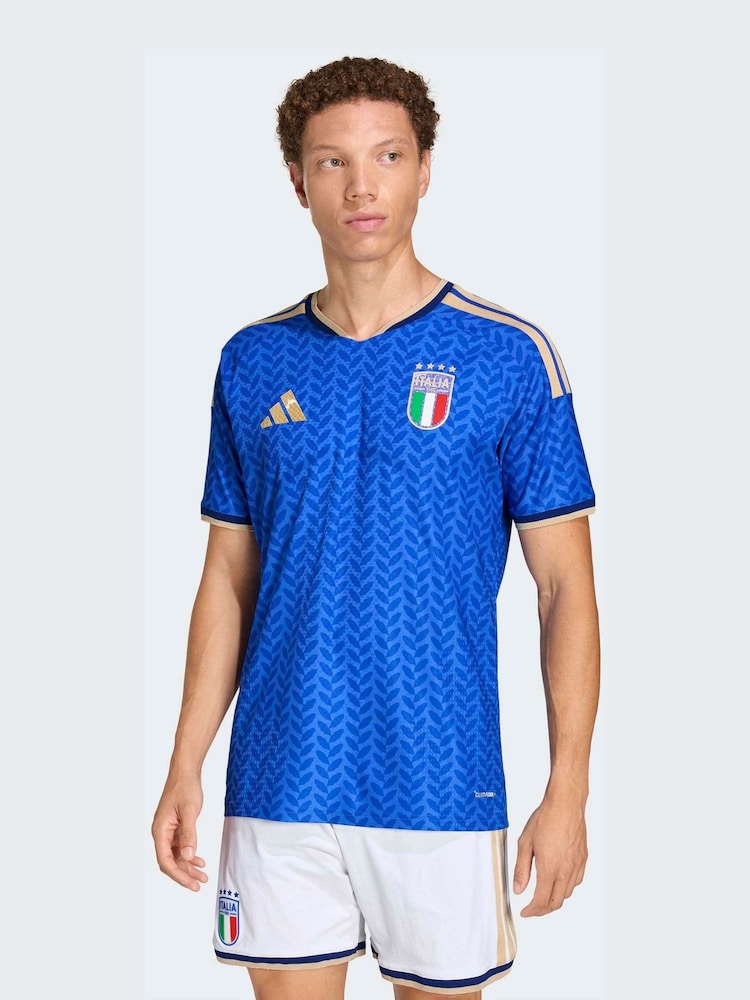 adidas Blue Italy 26 Home Authentic Jersey - Image 1 of 7 adidas Blue Italy 26 Home Authentic Jersey - Image 1 of 7