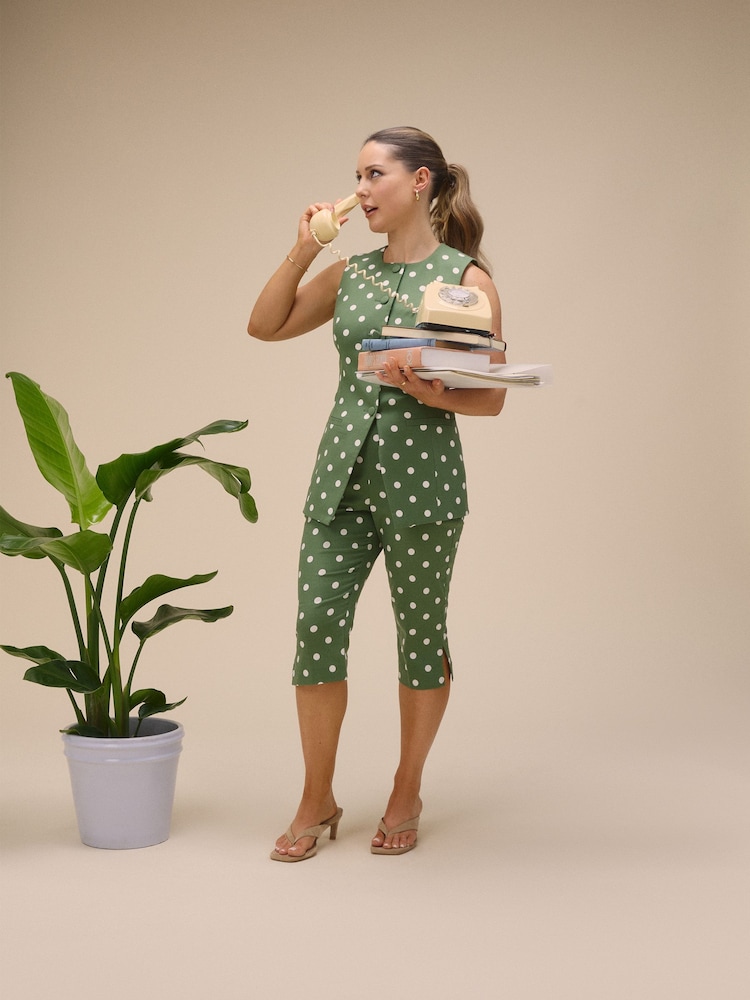 Nobodys Child Green Spot Capri Trousers - Image 1 of 5