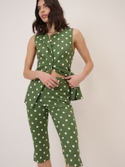 Nobodys Child Green Spot Capri Trousers - Image 3 of 5