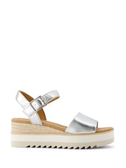 TOMS Silver Diana Wedges - Image 1 of 5