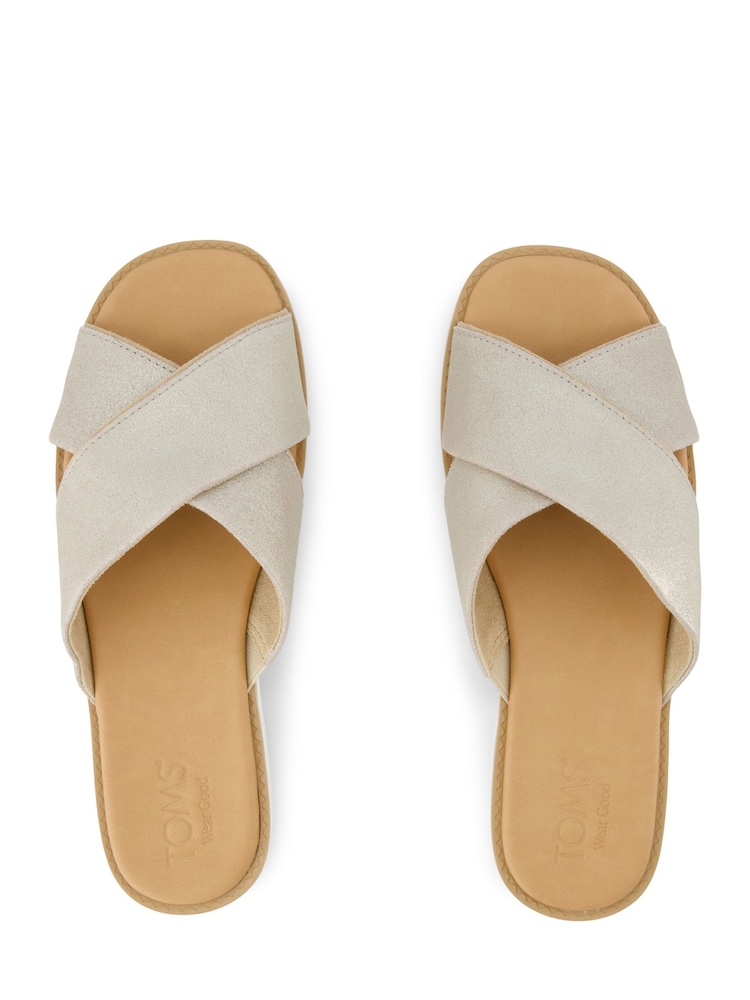 TOMS Cream Mae Crossover Sandals - Image 2 of 2 TOMS Cream Mae Crossover Sandals - Image 2 of 2
