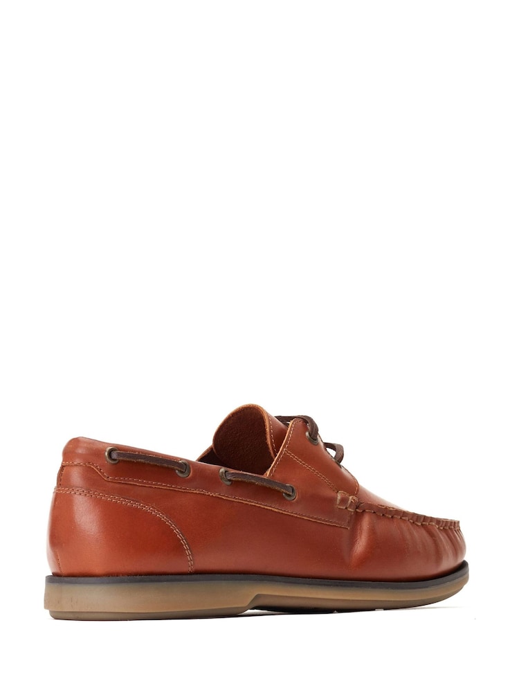 Base London Brown Stern Boat Shoes - Image 2 of 5