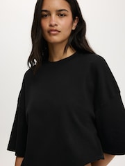 Cotton On Black The Oversized Crew T-Shirt - Image 1 of 5
