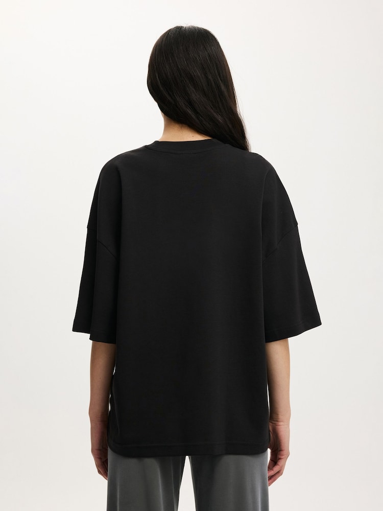 Cotton On Black The Oversized Crew T-Shirt - Image 2 of 5