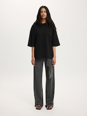 Cotton On Black The Oversized Crew T-Shirt - Image 3 of 5