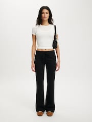 Cotton On Black Low Rise Bootleg Sweat Joggers - Image 4 of 4