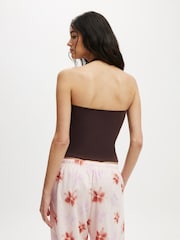 Cotton On Brown Bailey Button Halter Top - Image 2 of 4