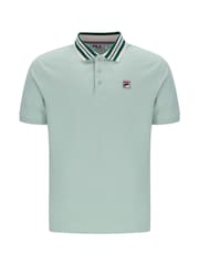Fila Green Achillethree Button Heritage Tape Basic Polo Shirt - Image 5 of 6