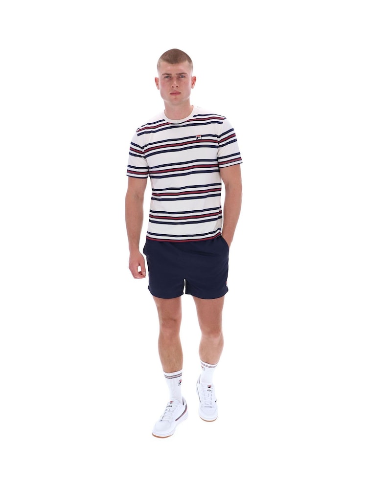 Fila Cream Cesareyarn Dye Stripe T-Shirt - Image 2 of 6