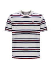 Fila Cream Cesareyarn Dye Stripe T-Shirt - Image 5 of 6