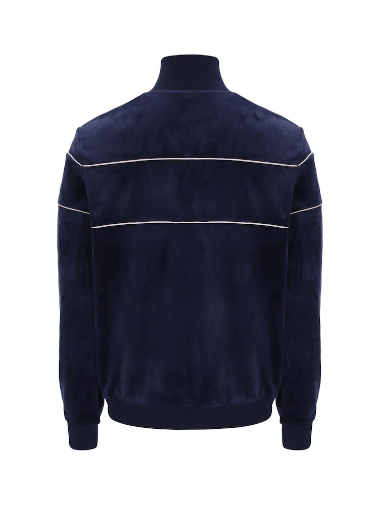 Fila Vittorio Velour Truck Top Jacket With Piping - Image 6 of 6