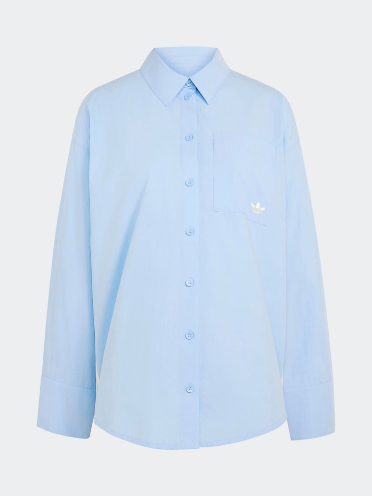 Світло-блакитний - adidas Originals 3 Stripe Shirt - Image 5 of 5