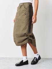 adidas Originals Olive Green Utility Midi Skirt - Image 1 of 5