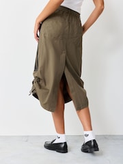 adidas Originals Olive Green Utility Midi Skirt - Image 3 of 5