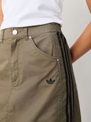 adidas Originals Olive Green Utility Midi Skirt - Image 4 of 5