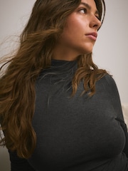 Charcoal Grey Turtle Neck Thermal Base Layer Long Sleeve Top - Image 2 of 7