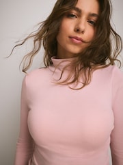 Pink Turtle Neck Thermal Base Layer Long Sleeve Top - Image 4 of 7