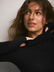 Black N. Premium Thermal Base Layer with Cashmere Roll Neck Top - Image 4 of 5