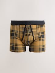 Red/Yellow/Green Check A-Front Cotton Rich Boxers 5 Pack - Image 4 of 9