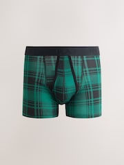 Red/Yellow/Green Check A-Front Cotton Rich Boxers 5 Pack - Image 5 of 9