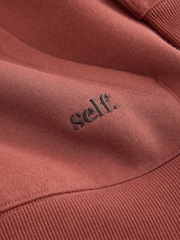 self. Rust Brown Half Zip Sweatshirt - Image 7 of 8