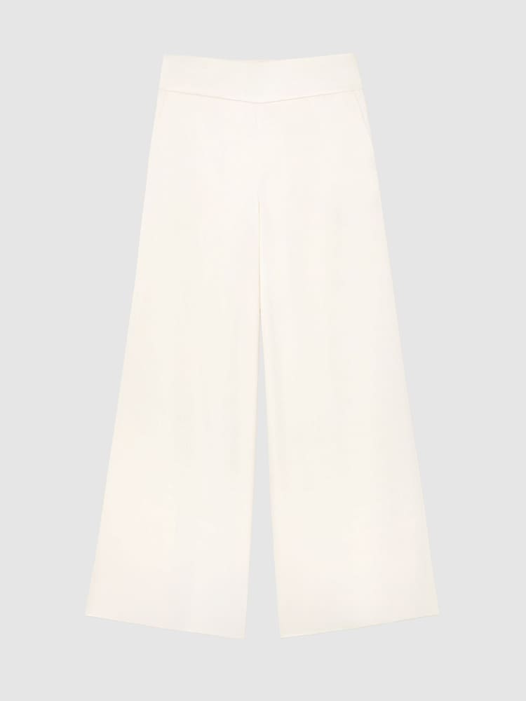 Reiss White Clover Wide-Leg Suit Trousers - Image 2 of 7
