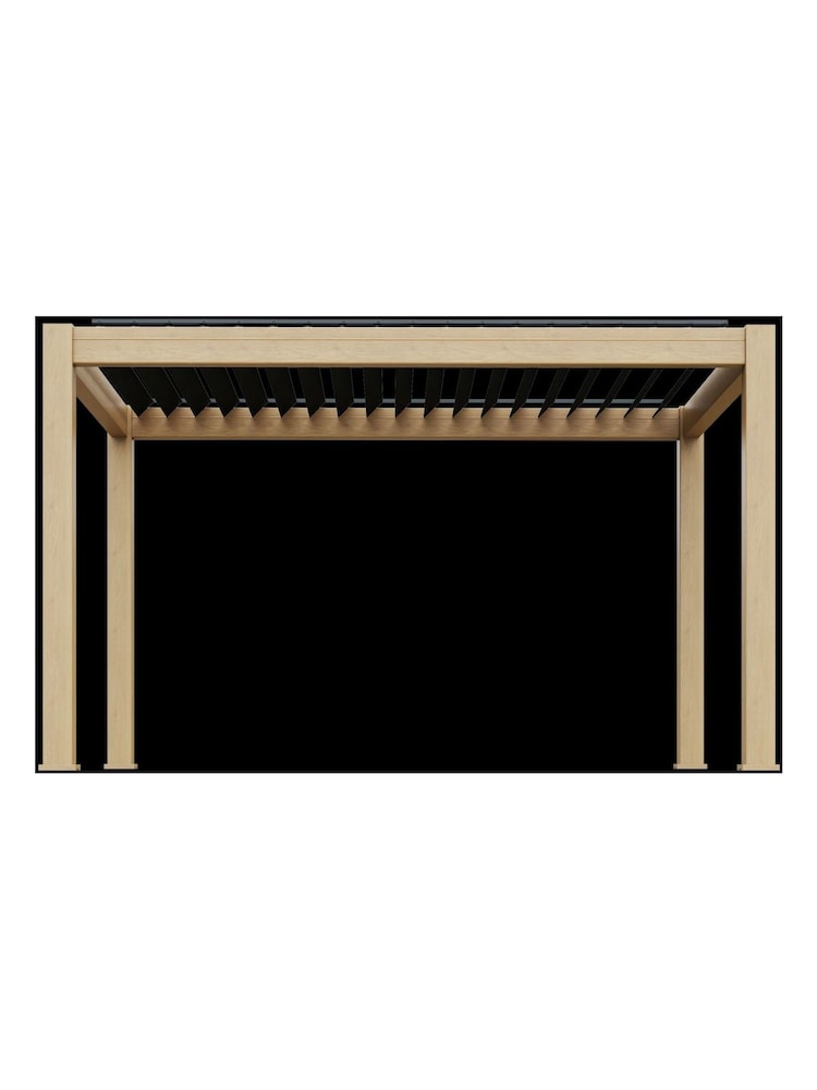 CELTIC LEISURE Wood Effect Natural Saturn Aluminium Frame Pergola - Image 6 of 6