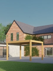 CELTIC LEISURE Wood Effect Natural Saturn Aluminium Frame Pergola - Image 7 of 7