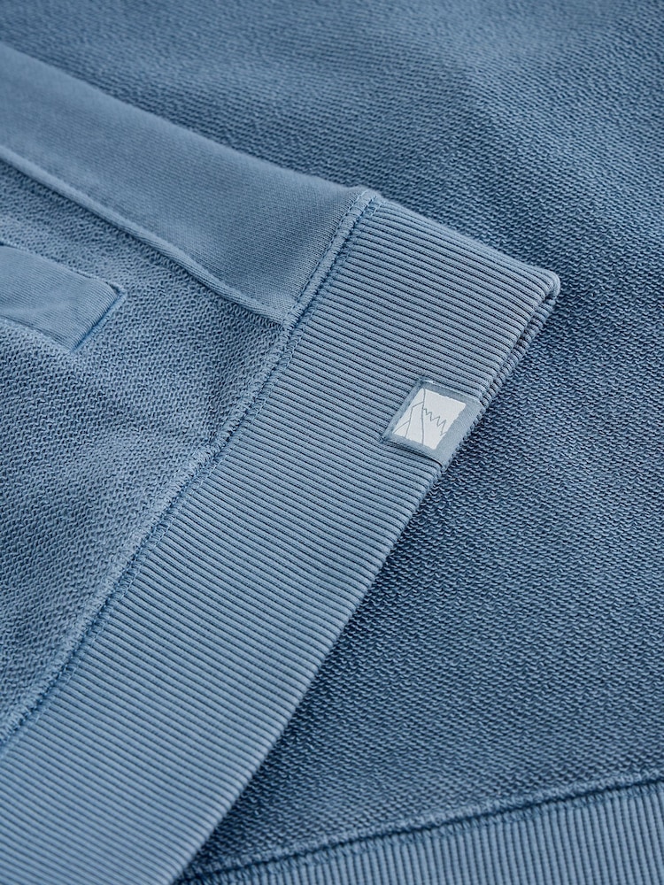 White Stuff Blue Sidmouth Half-Zip Sweat Top - Image 6 of 6