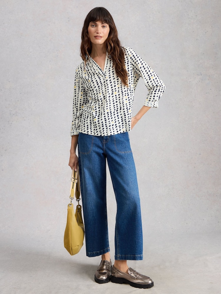 White Stuff White Allie Jersey Shirt - Image 1 of 4 White Stuff White Allie Jersey Shirt - Image 1 of 4