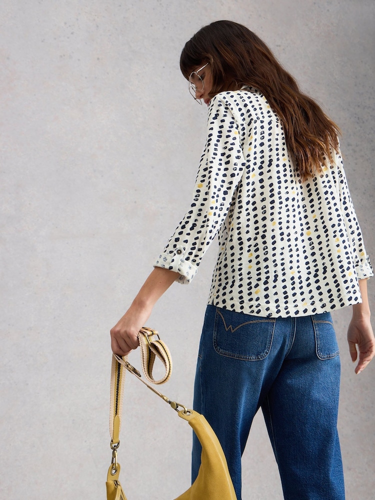 White Stuff White Allie Jersey Shirt - Image 2 of 4 White Stuff White Allie Jersey Shirt - Image 2 of 4