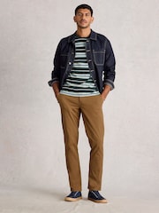 White Stuff Brown Sutton Slim Chino Trousers - Image 1 of 6