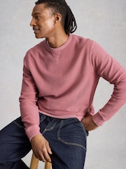 White Stuff Pink Sidmouth Crew Neck Sweat Top - Image 5 of 7