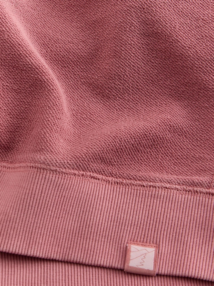 White Stuff Pink Sidmouth Crew Neck Sweat Top - Image 7 of 7