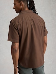 White Stuff Brown Ely Linen Short Sleeve Shirt - Image 4 of 6