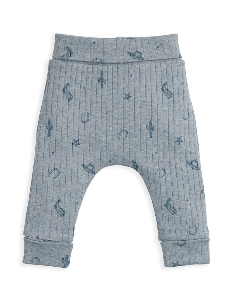 Mamas & Papas Blue Wild West Sweat Top & Leggings Set - Image 4 of 4