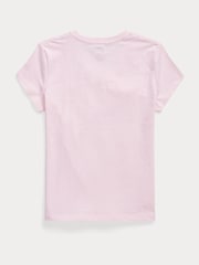 Rose - T-shirt Polo Ralph Lauren en jersey à col en V - Image 2 de 2