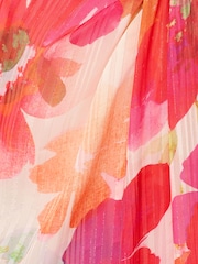 Adrianna Papell Pink One Shoulder Chiffon Gown - Image 3 of 6