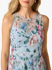 Adrianna Papell Blue Embroidered Dress - Image 4 of 5