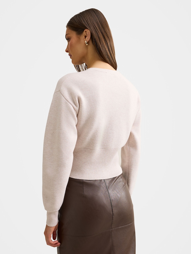 Forever New Natural Lara Sculpted Cardigan - Image 2 of 5