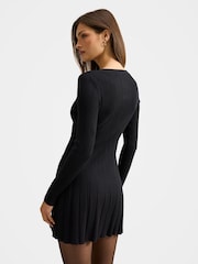 Forever New Black Skye Stitch Interest Knitted Mini Dress - Image 2 of 5