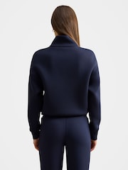 Forever New Blue Lya Lounge Satin Trim Jumper - Image 4 of 5