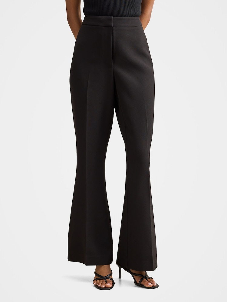 Forever New Black Faith Petite Flared Trousers - Image 1 of 5 Forever New Black Faith Petite Flared Trousers - Image 1 of 5