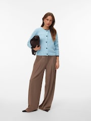 VERO MODA Blue Knitted Button Down Cardigan - Image 4 of 5