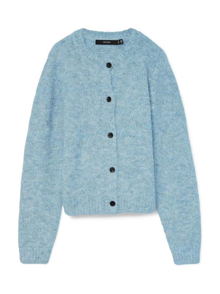 VERO MODA Blue Knitted Button Down Cardigan - Image 5 of 5