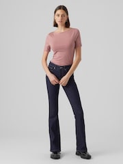 ピンク - Vero Moda 半袖ボートネック Tシャツ - 画像 2 / 4