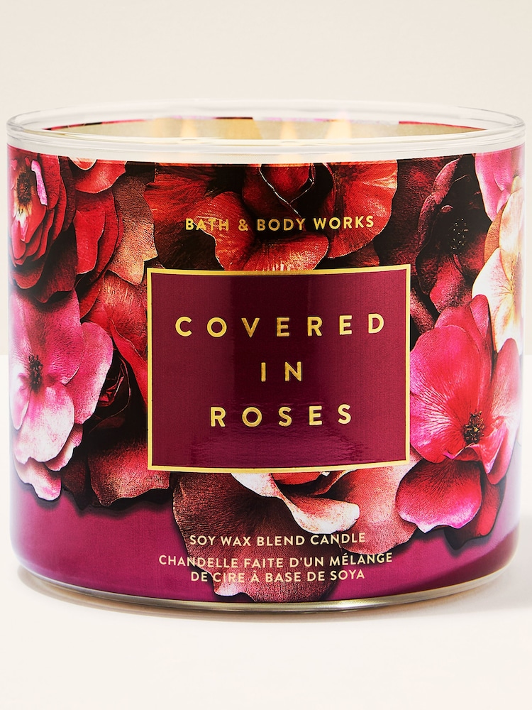 Bath & Body Works Covered In Roses 3 Wick Candle 411g - Image 1 of 3