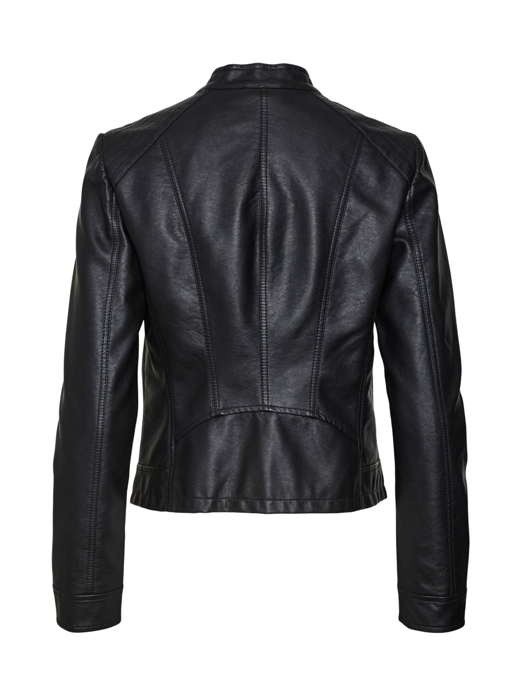 Next：日本 VERO MODA ノーカラー フェイクレザージャケット from Next