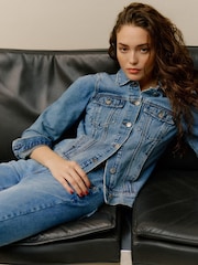 Vero Moda ז'קט ג'ינס בגזרה רפויה - תמונה 2 מתוך 7